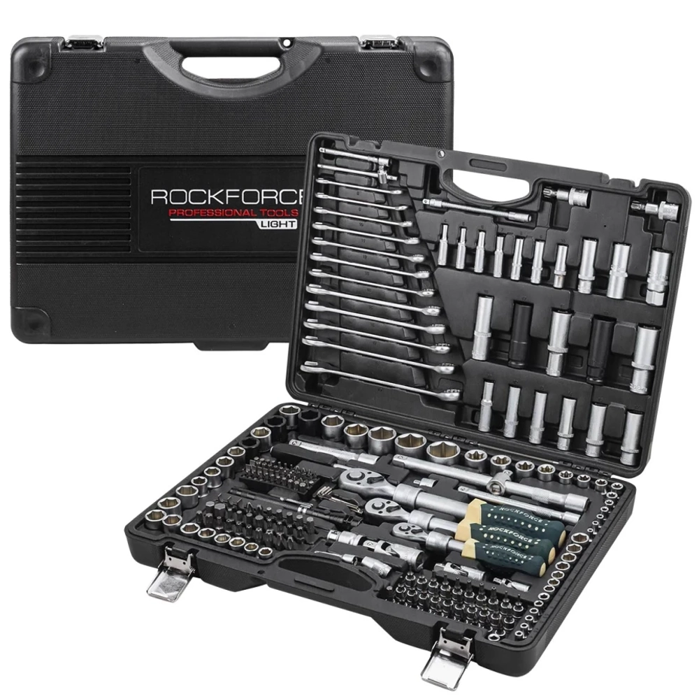 Набор инструментов 216пр. 1/4'', 3/8'', 1/2''(6гр.) RockFORCE LIGHT RF LIGHT-38841L