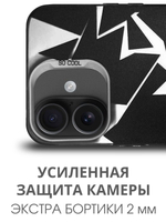 Дизайнерский чехол из пластика для IPHONE 16 с усиленной защитой камеры и глянцем
