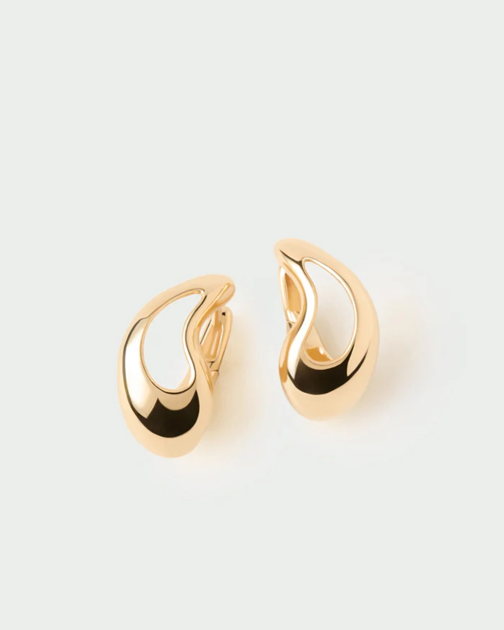 Серьги Tempo Hoops серебро 925 пробы покрытое золотом