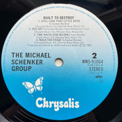 Винтажная виниловая пластинка LP The Michael Schenker Group Built To Destroy (Япония 1983) (Оби)
