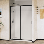 Душевая дверь Сити (City) VDS-5CT120CLB, 1200, черный, стекло прозрачное,