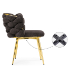 Стул на металлокаркасе Woodville Rendi gold, gray