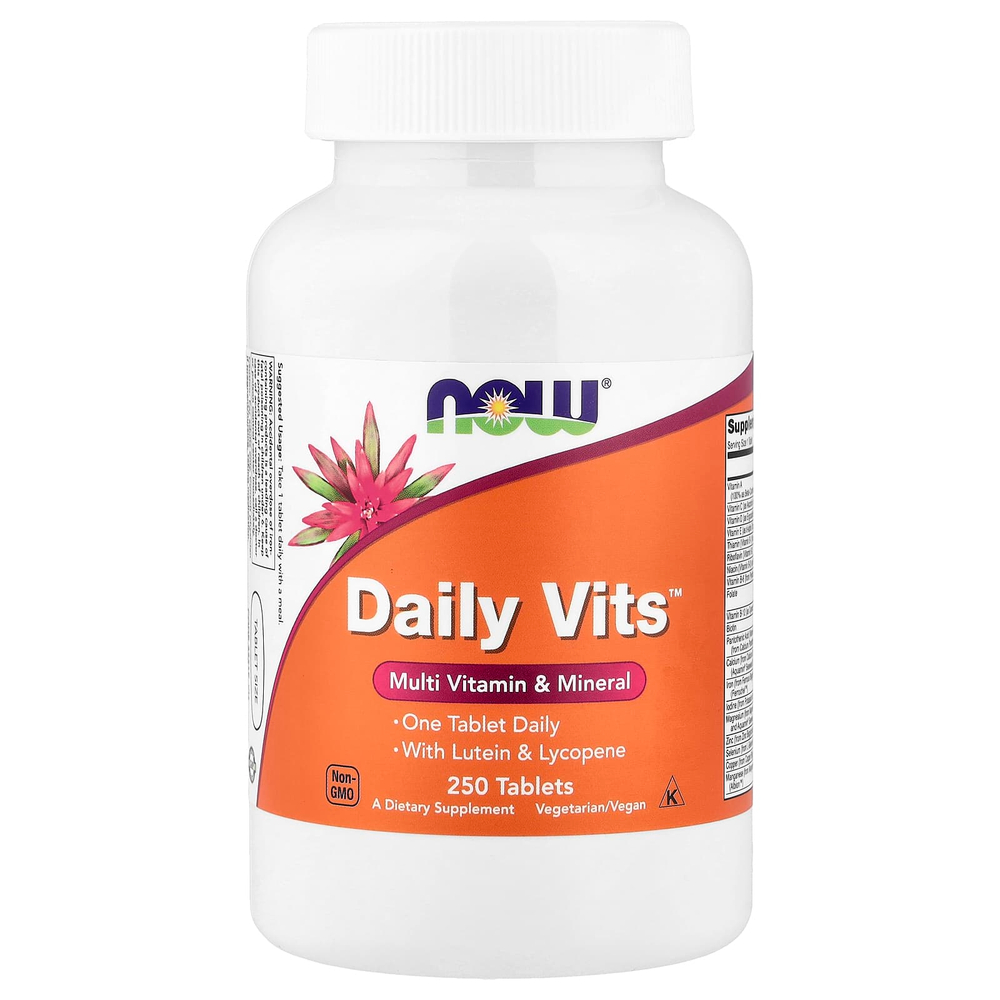 NOW Foods, Daily Vits™, мультивитамины и минералы, 250 таблеток