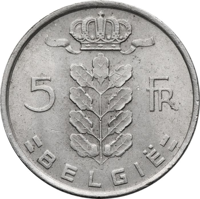 5 франков 1948-1981 Бельгия