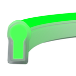 Гибкий неон Maytoni 25x13 220В 8Вт/м Green IP65 50м 201234