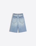 Женские свободные джинсовые шорты-бермуды - BERSHKA