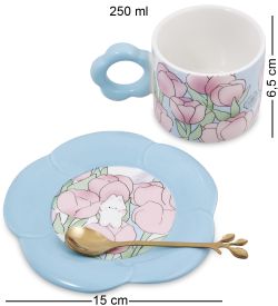 GAEM Art MUG-422/2 Чайная пара «Зайчонок в тюльпанах»