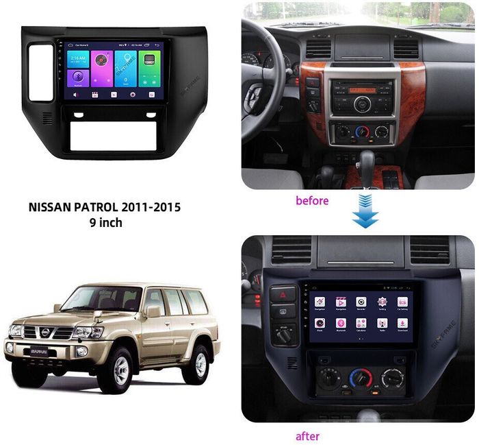 Магнитола для Nissan Patrol 2004-2010 - Kuberg QLed+2K, Android 14, TS105, Быстрейшая, CarPlay, SIM-слот