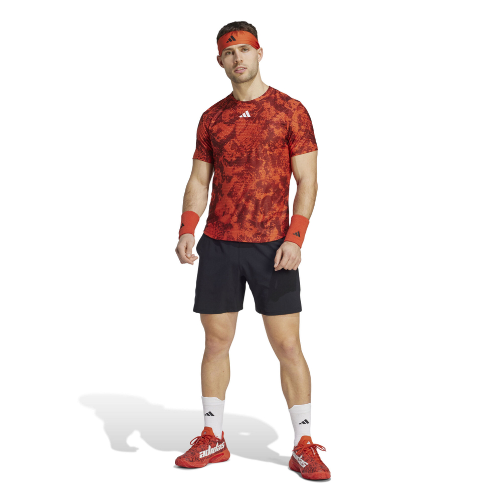 Мужское теннисное поло adidas Paris Freelift T-Shirt Men - Red, Grey