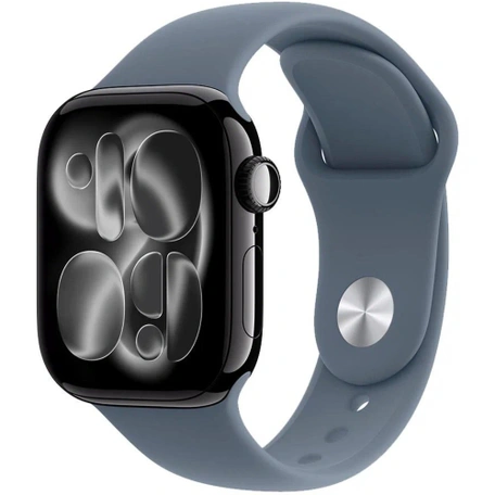 Умные часы Apple Watch S11 GPS 46 мм Jet Black Aluminium Case with Anchor Blue Sport Band - M/L