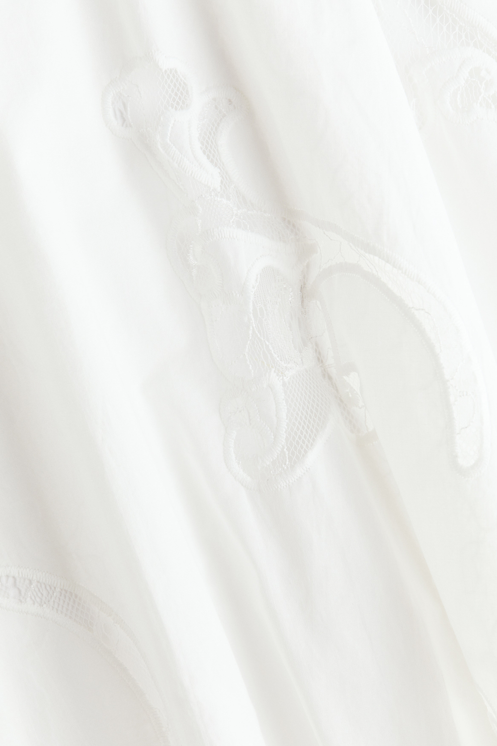 Хлопковое платье с вышивкой — квадратный вырез, длина до колена - H&M