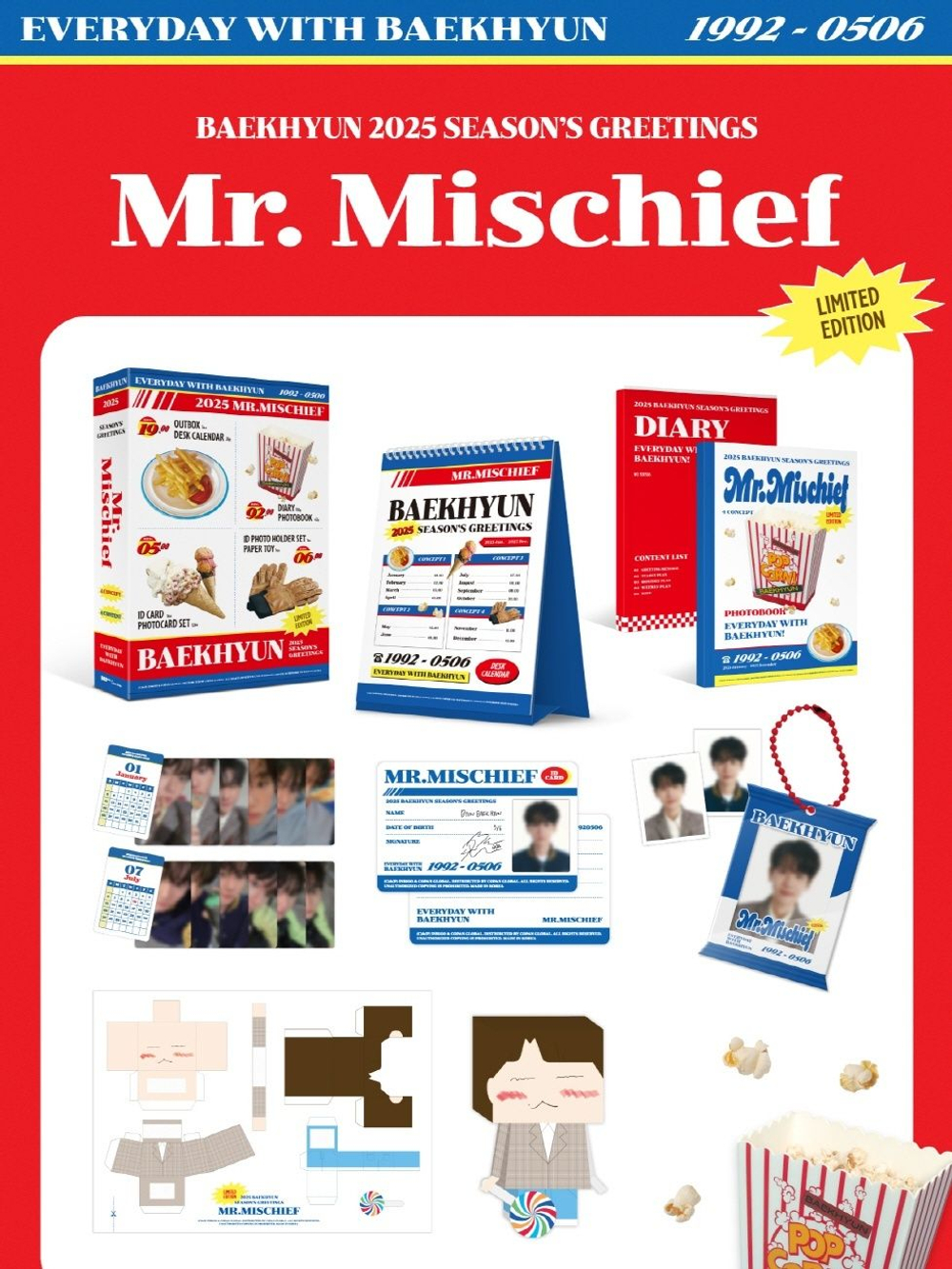 товары BAEKHYUN - MR. MISCHIEF 2025 SEASON'S GREETINGS