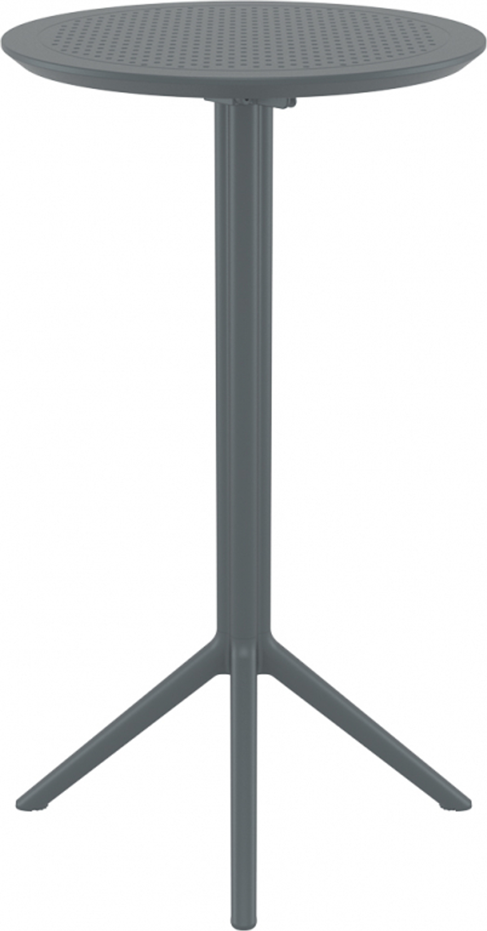 Стол пластиковый барный складной Siesta Contract Sky Folding Bar Table 60, темно-серый