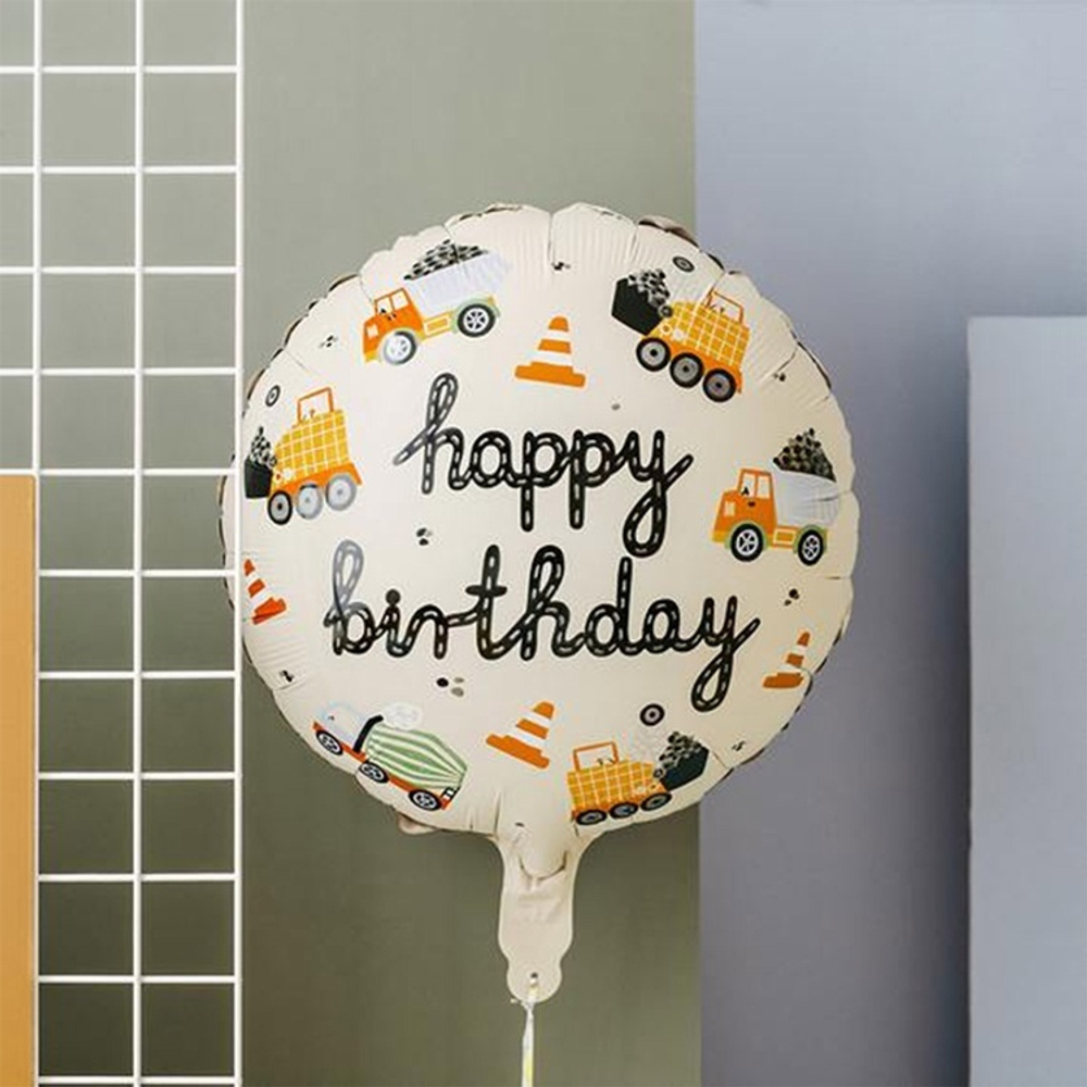 Фольгированный шар «Happy Birthday. Строительные машины», 46 см