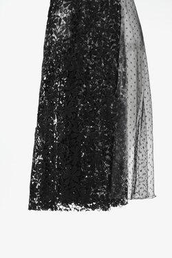 ZARA X JOHN GALLIANO ПЛАТЬЕ МИДИ ИЗ ПОЛУПРОЗРАЧНОЙ ТКАНИ, ЧЕРНЫЙ