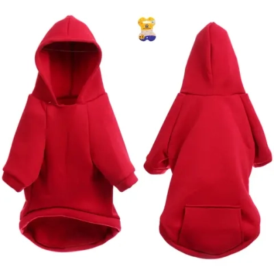 Кофта - толстовка для мелких пород собак «BRO Style», цвет бордовый, р 2XL (на флисе)
