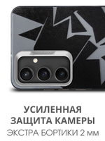 Дизайнерский чехол из пластика для SAMSUNG GALAXY S23 FE с усиленной защитой камеры и глянцем