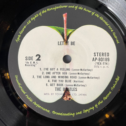 Винтажная виниловая пластинка LP The Beatles Let It Be (Japan 1974) (Obi) One After 909