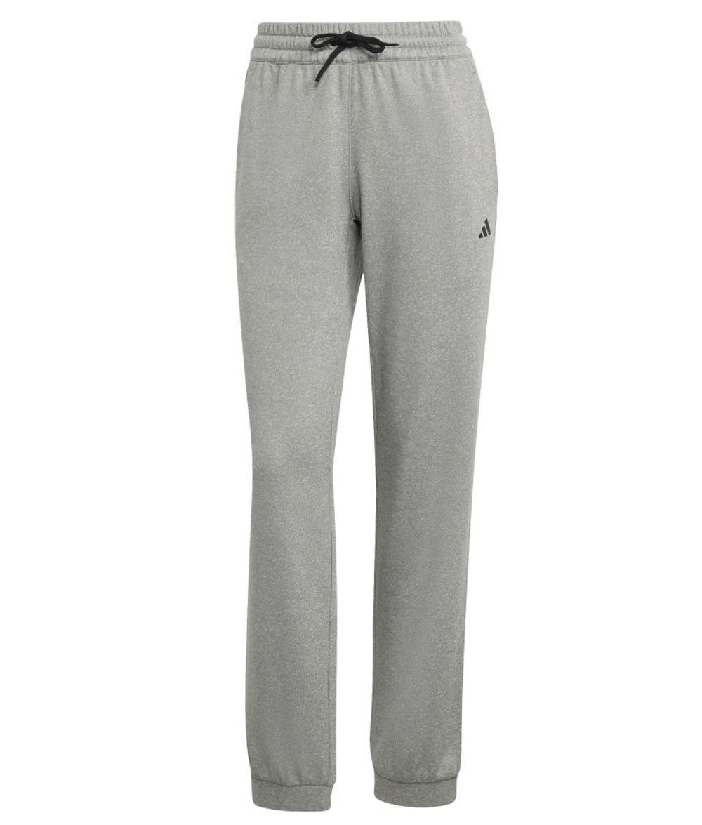 Женские теннисные брюки Adidas Game&Go Workout Fleece — серый меланж