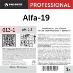 Профхим послестрой кисл д/удал цемента,затирок,ржавч Pro-Brite/ALFA-19, 1л