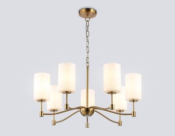 Подвесная люстра 7*E14 LH56053/7 BS/FR латунь/белый матовый High Light Modern Ambrella