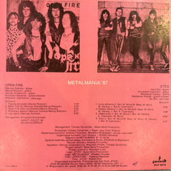 Виниловая пластинка Сборник Open Fire / Stos – Metalmania '87 LP