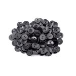 Пуговицы 2 прокола 18L=11 мм, (Black (черный)), NE74, 144 шт