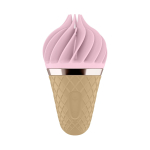 Вибратор-спиннер с розовыми лепестками Satisfyer Sweet Treat (Цвет: бежевый с розовым)