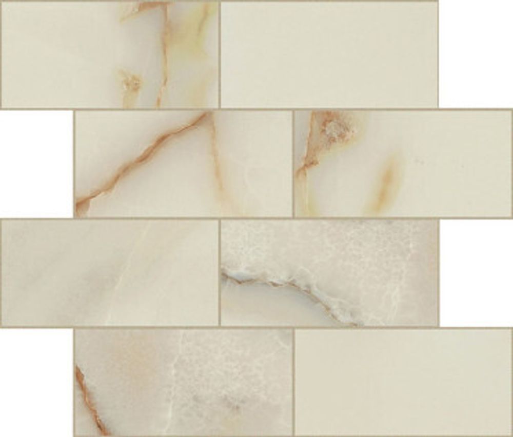 Мозаика BIJOUX ONYX BLANCHE MAT 6MM MUR.SF (7.5x15) (767607)