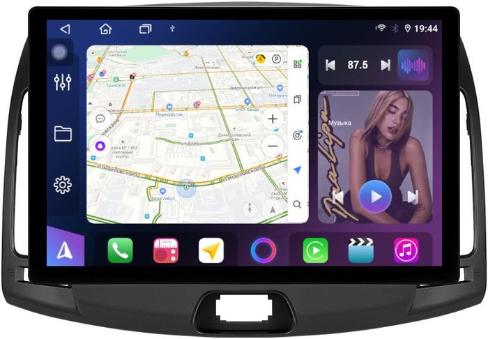 Магнитола для Hyundai Elantra 4 2006-2011 - FarCar GX877 монитор 13" 2K QLED на Android 13, Быстрая, CarPlay, 4G SIM-слот