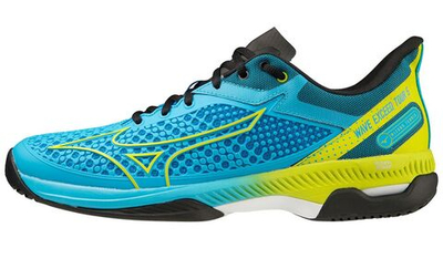 Мужские кроссовки теннисные Mizuno Wave Exceed Tour 5 AC - jet blue/bolt neon/black