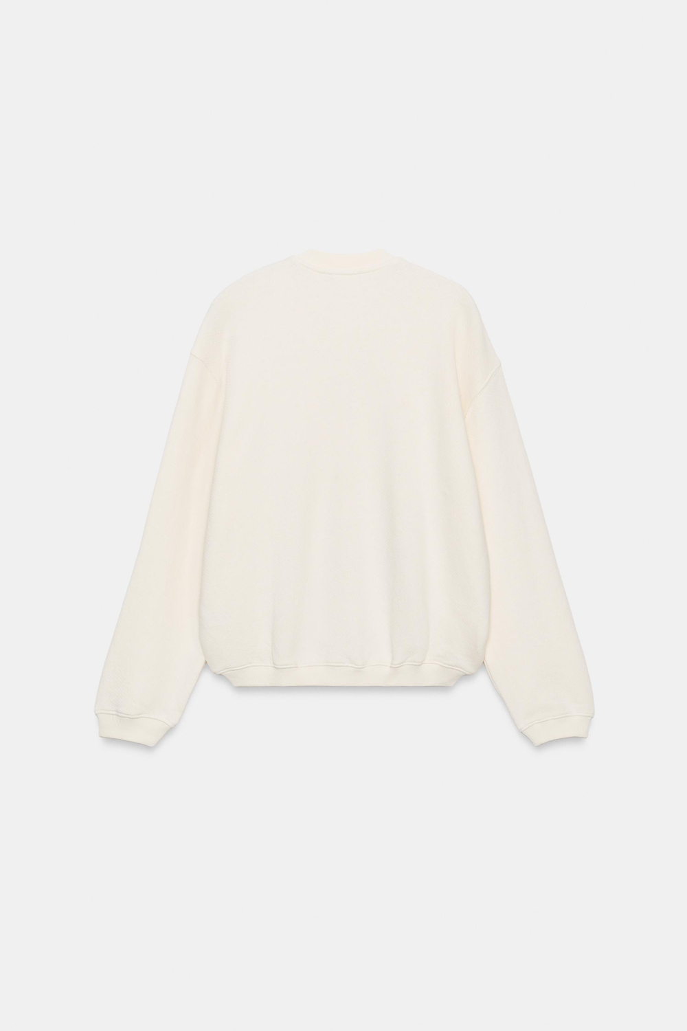 ZARA ХЛОПКОВАЯ ТОЛСТОВКА НА ПУГОВИЦАХ, ЭКРЮ