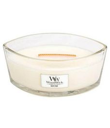 Белый тик, ароматическая свеча эллипс, WoodWick
