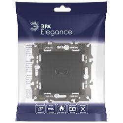 Розетка ЭРА Elegance 14-3114-05 HDMI IP20 антрацит | Эра Elegance