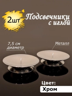 Круглый металлический подсвечник