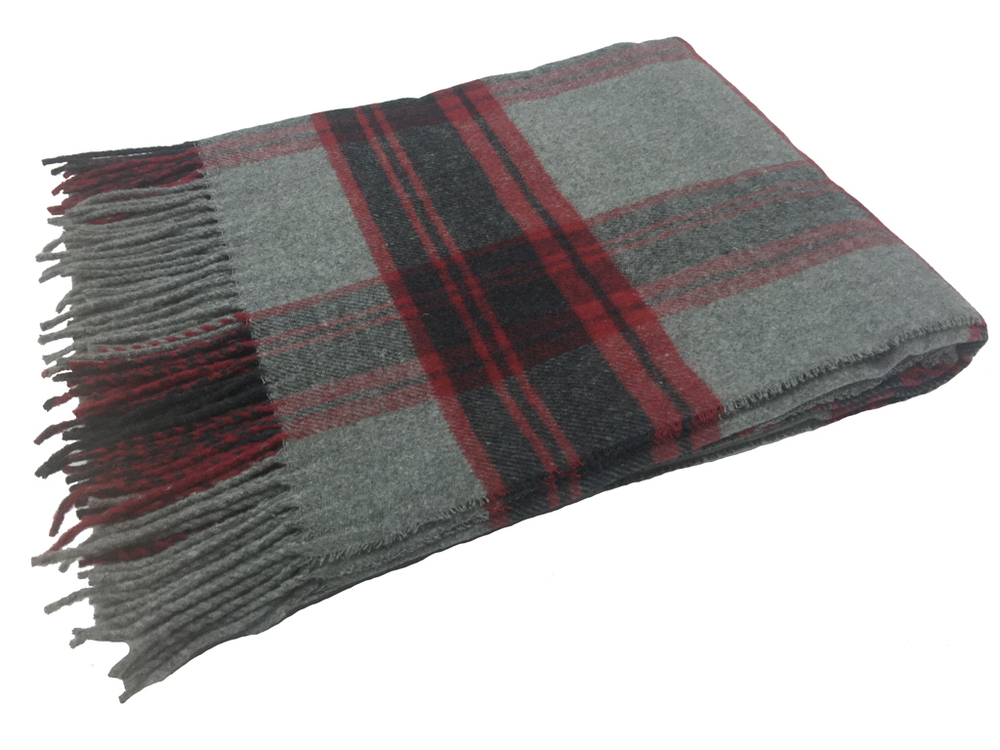 Плед Babilona grey/red