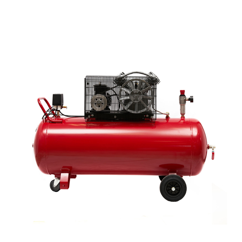 Компрессор ROSSVIK СБ4/С-200.LB30, 420 л/мин, 10 бар, ресивер 200 л, 380 В/2,2 кВт, красный