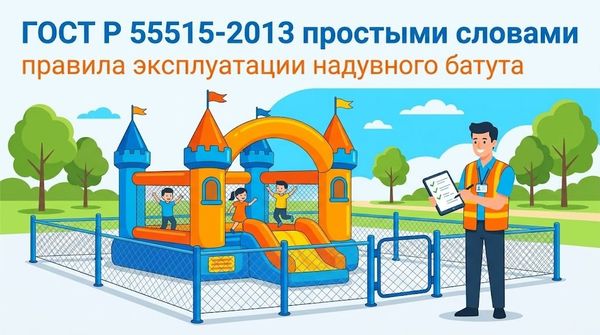 ГОСТ Р 55515-2013 простыми словами: правила эксплуатации надувного батута ГОСТ Р 55515-2013 простыми словами: правила эксплуатации надувного батута