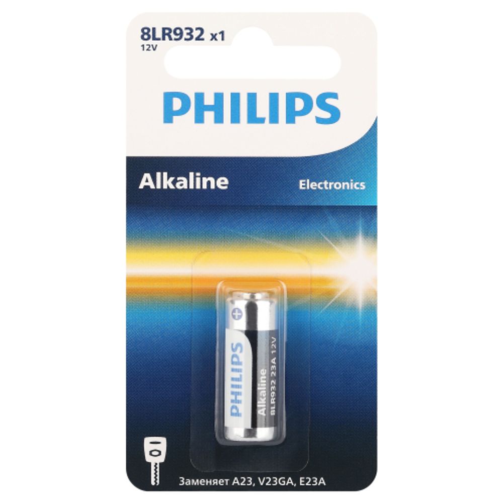 Батарейки Philips 8LR932 алкалиновые 12v 1 шт MN21-1BL (1/20/200/24000) | Батарейки Щелочные (Алкалиновые)