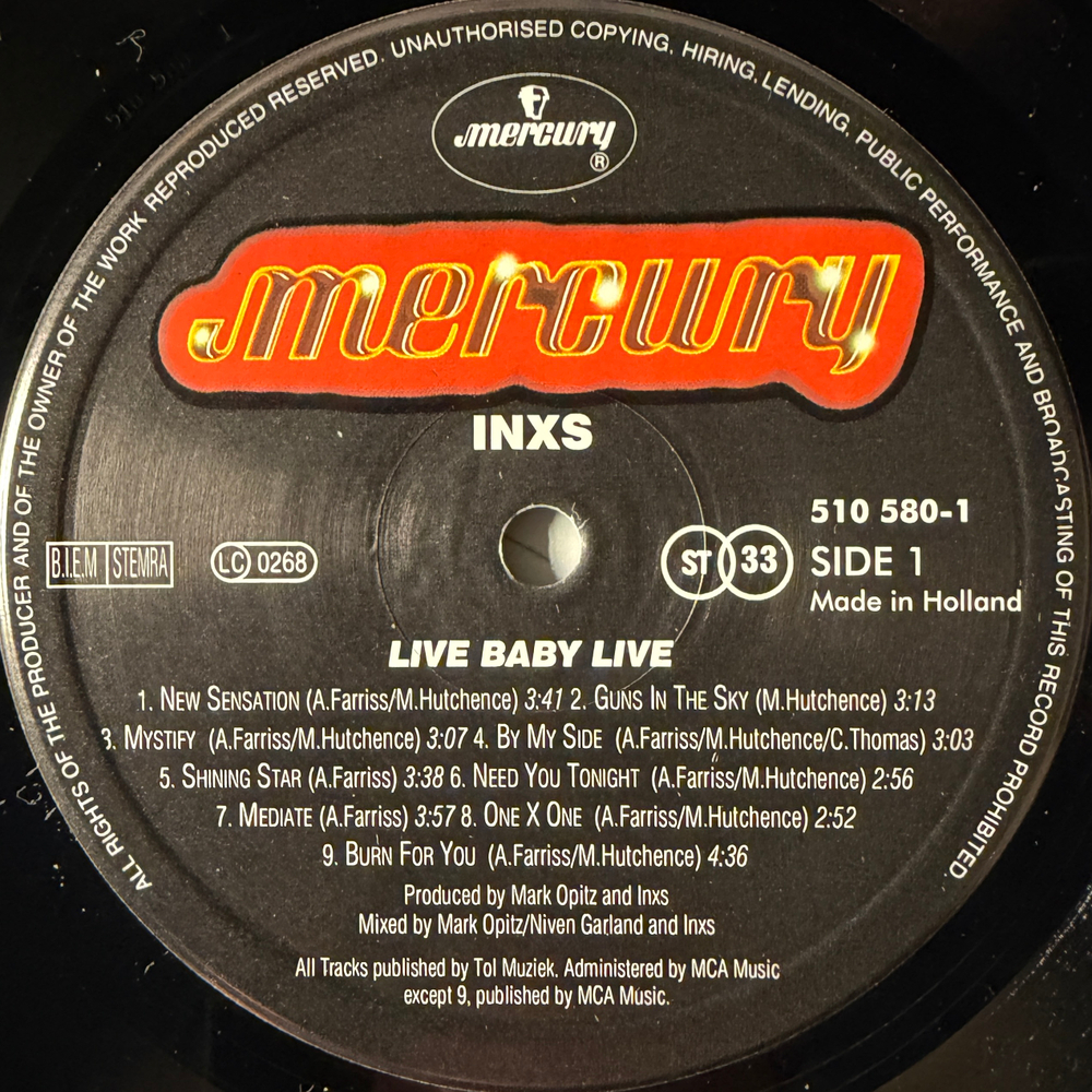 INXS ‎– Live Baby Live (Голландия 1991г.)