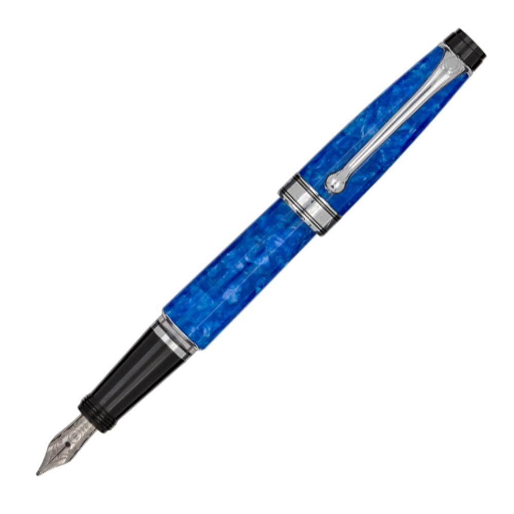 Перьевая ручка Aurora Mini Acqua Blue CT, перо — F, в подарочной коробке
