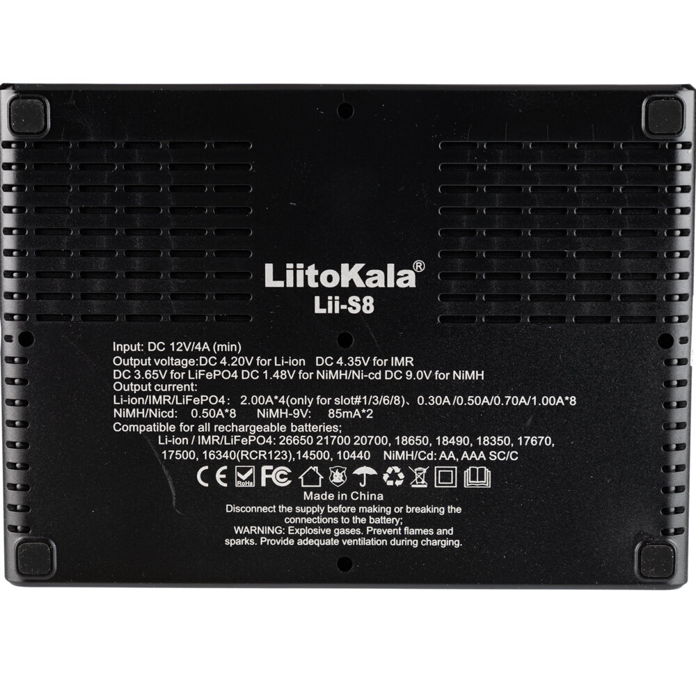 Зарядное устройство интеллектуальное LiitoKala Lii-S8 для аккумуляторов 18650 26650
