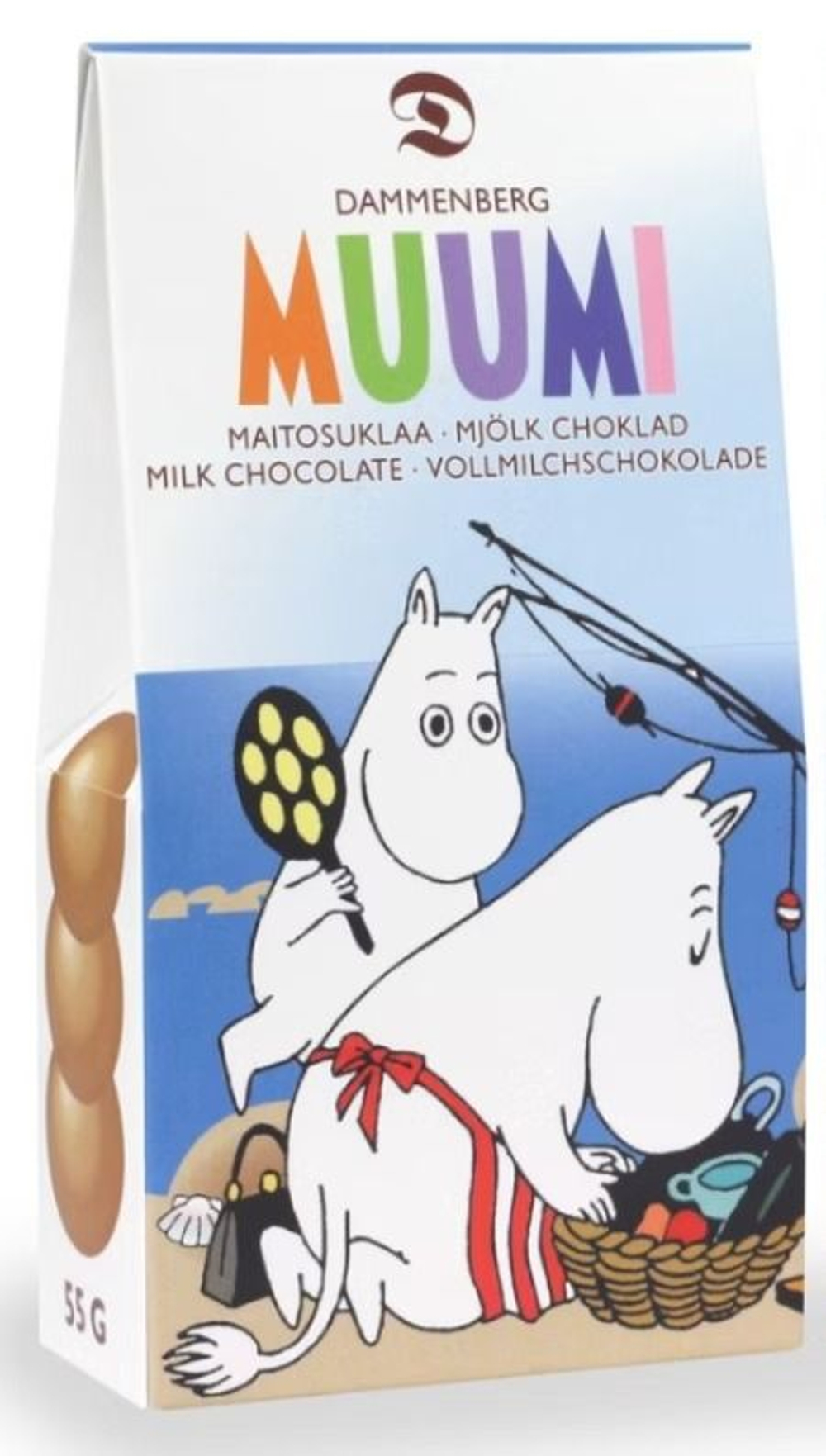Шоколад молочный MUUMI Dammenberg Мумины, без глютена, 3 шт по 55 г (165 г) (из Финляндии)