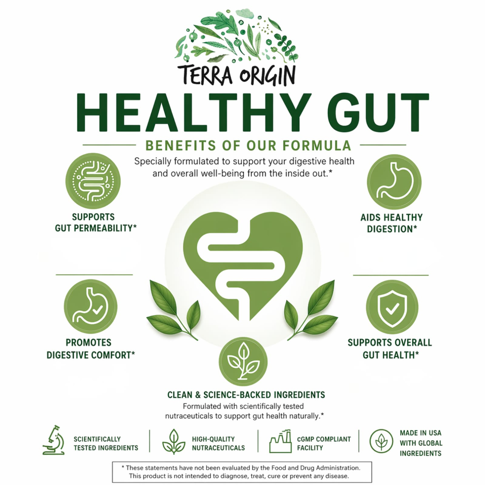 Terra Origin, Healthy Gut™, добавка для нормализации функций желудочно-кишечного тракта, вкус ягод, 243 г (8,57 унции)
