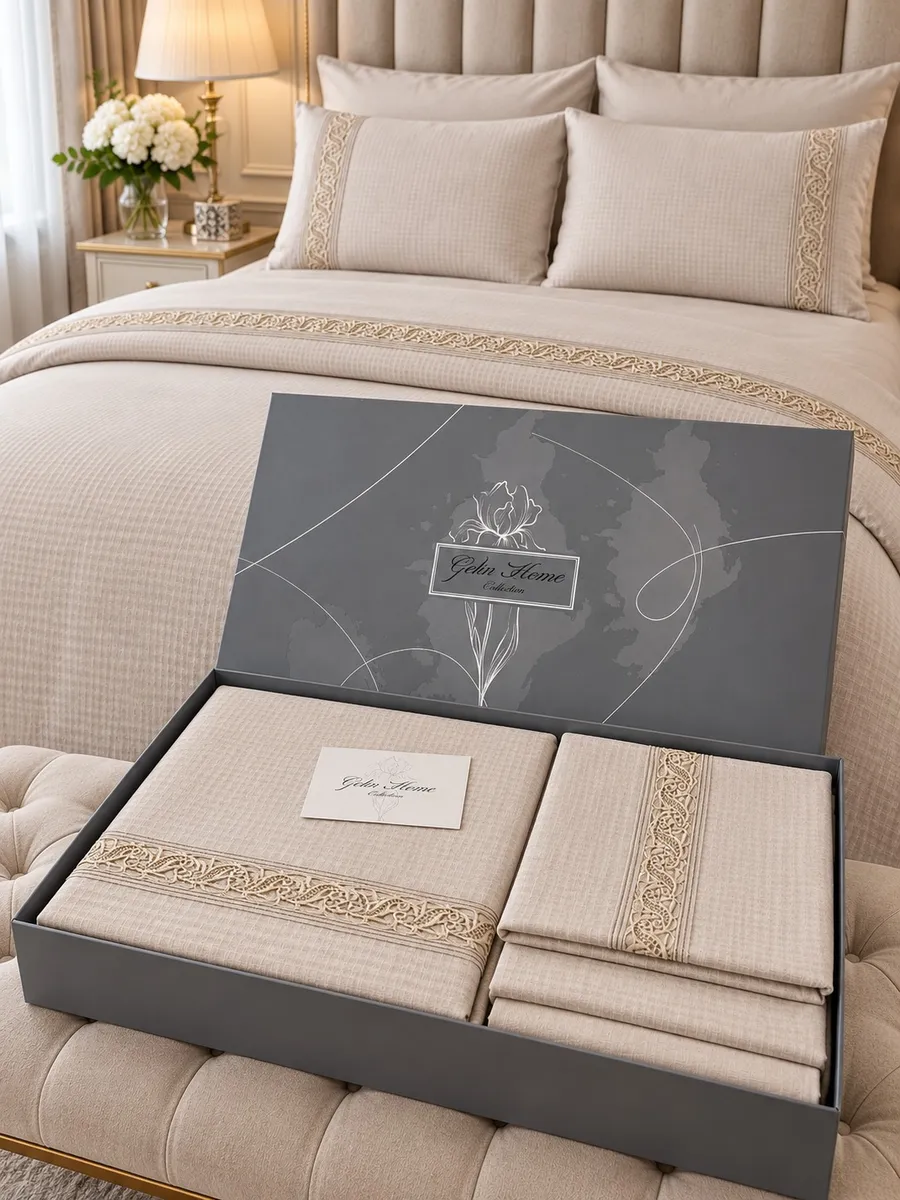 Gelin Home КПБ 6 пр. SILA каменный цвет пододеяльник 200*220, простынь 240*260, наволочки 50*70 2шт, декоративные наволочки 50*70 2шт GLNN573 — фото 7