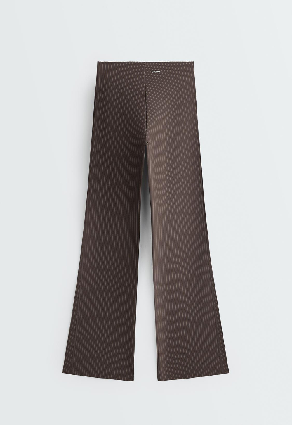OYSHO Брюки клеш Compressive Core control в полоску, коричневый