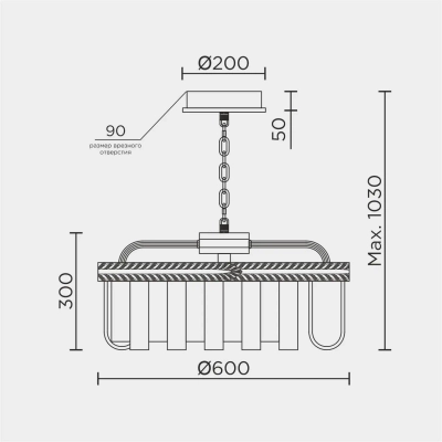 Подвесная люстра MODELUX ML.9542.600 GD