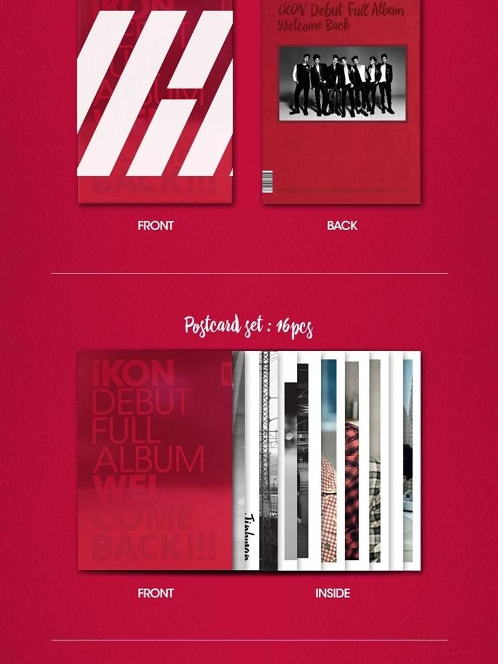 Альбом iKON - WELCOME BACK Debut Full Album 2 Version SET