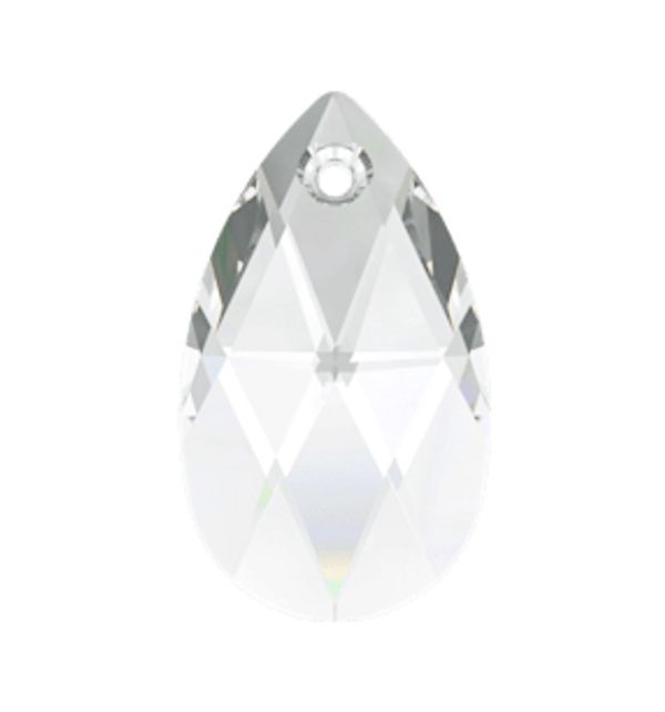 Подвеска для бижутерии Crystal 16х10 мм, кристалл, 6 шт, белый (crystal 001), 6106