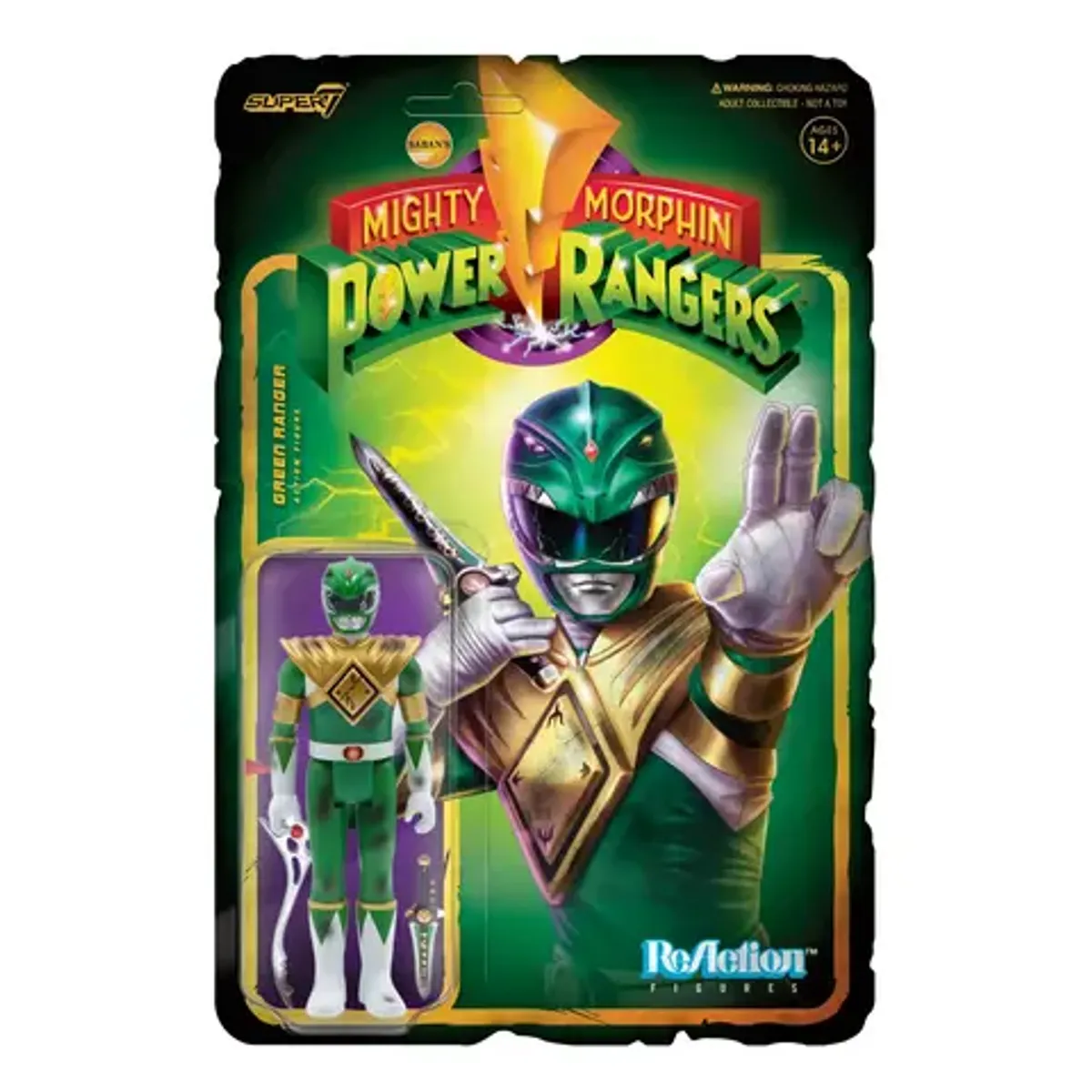 Фигурка Super7 Power Rangers: Green Ranger (Battle Damage)
